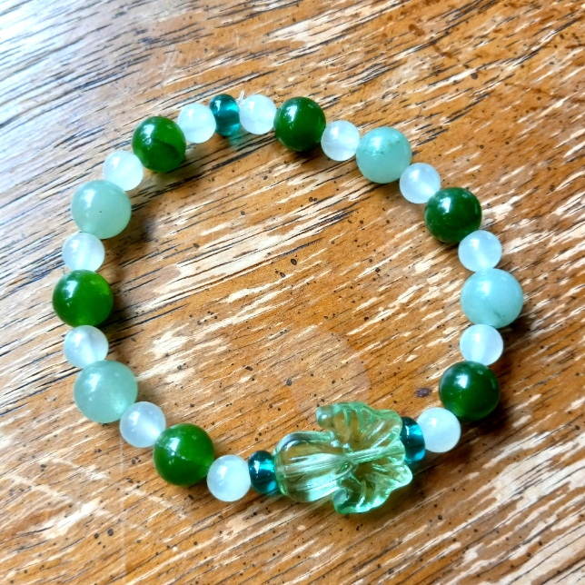 Handmade Jade Crystal Beaded Bracelet!!!